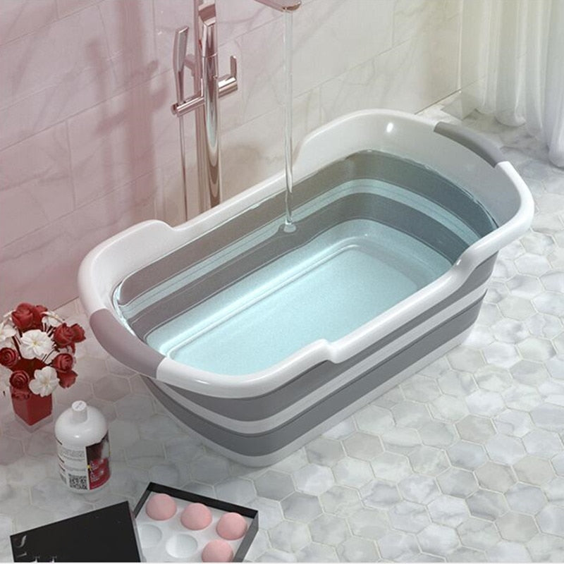 Folding Bathtub Newborn Baby Shower Non-Slip - Dog - Baby Bath Tub - [25 DAY DELIVERY] - 2 COLORS - WITH OR W/O DRAIN -