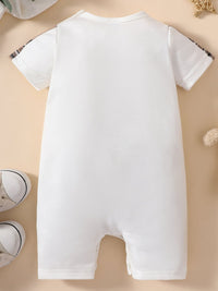 Thumbnail for Baby MINI BOSS Bear Graphic Short Sleeve Jumpsuit - T - 5 SIZES - 1 COLOR -