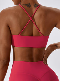 Thumbnail for Cropped Halter Neck Sports Bra - T - 5 COLORS -