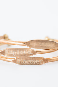 Thumbnail for Jook & Nona - Twain Brass Cuff Trio - DREAM / EXPLORE / DISCOVER - NORMALLY $52 EA! - 3 PC. SET -