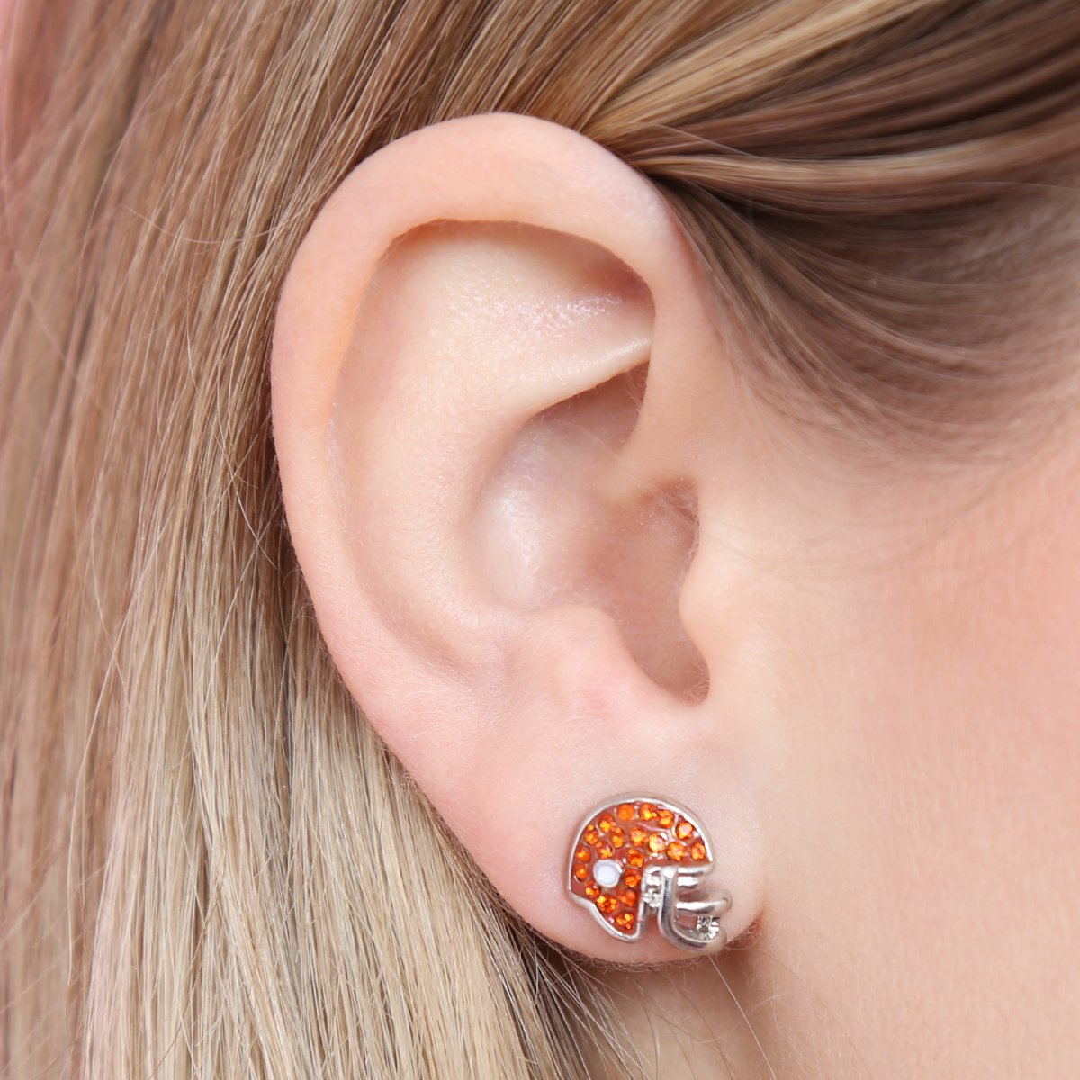 Football Helmet Epoxy Earrings - 6 COLORS -