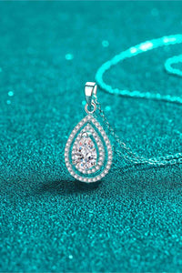 Thumbnail for 1 Carat Moissanite Teardrop Pendant Necklace