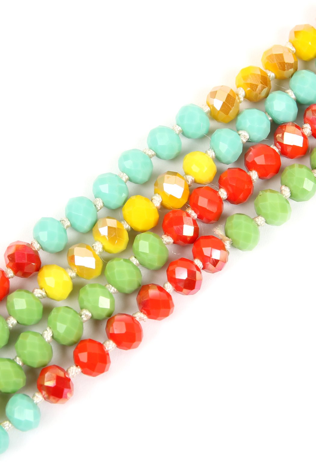 Riah Fashion - Multi Tone Glass Beads Necklace - 14 COLORS -