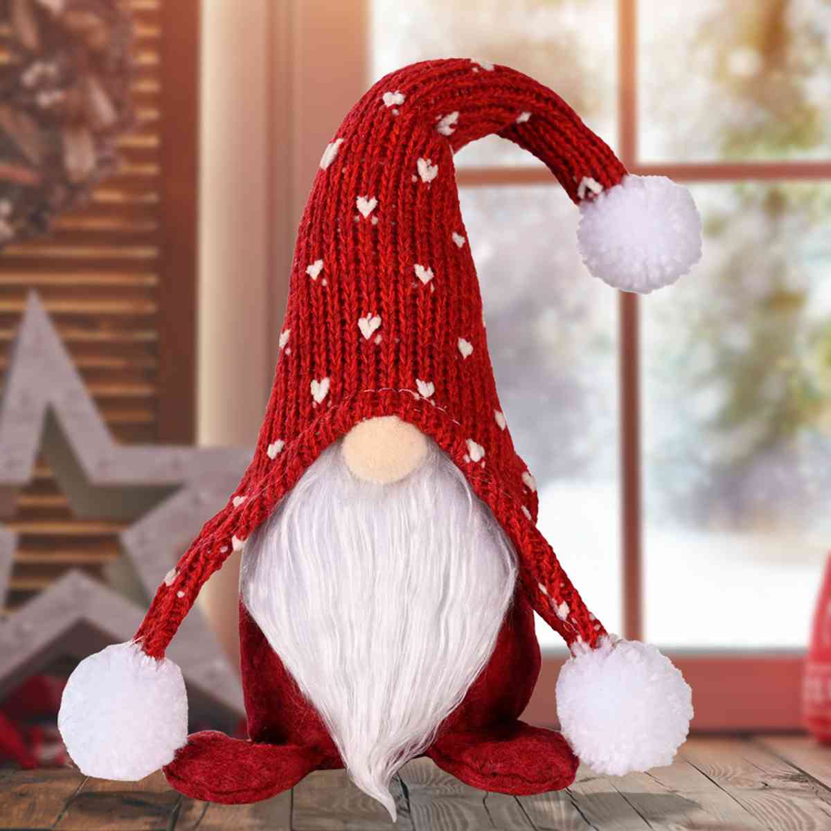 Pom-Pom Trim Christmas Gnomes - 10.6" - [5-10 DAY DELIVERY] - T - 5 COLORS -