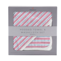 Thumbnail for Candy Stripe Bamboo Hooded Towel and Washcloth Set - 1 COLOR -