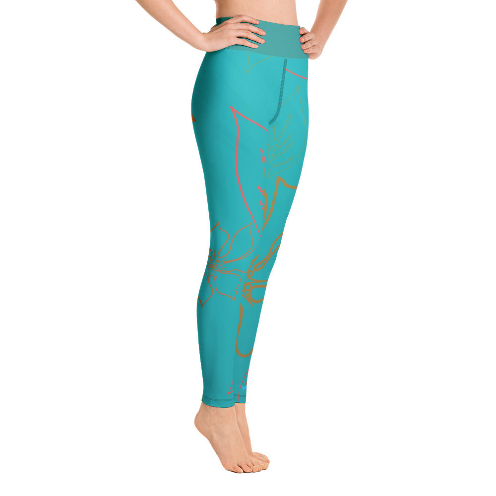 FYC - Women's All Day Comfort Yoga Aloha Full Length Leggings - 1 COLOR -