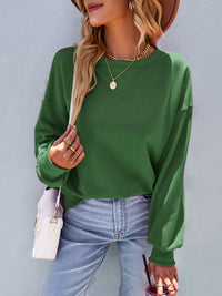 Thumbnail for Women’s Solid Color Loose Fit Crewneck Sweatshirt - K - 4 COLORS -