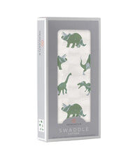 Thumbnail for Newcastle - Granite Green Dinosaurs Cotton Swaddle -