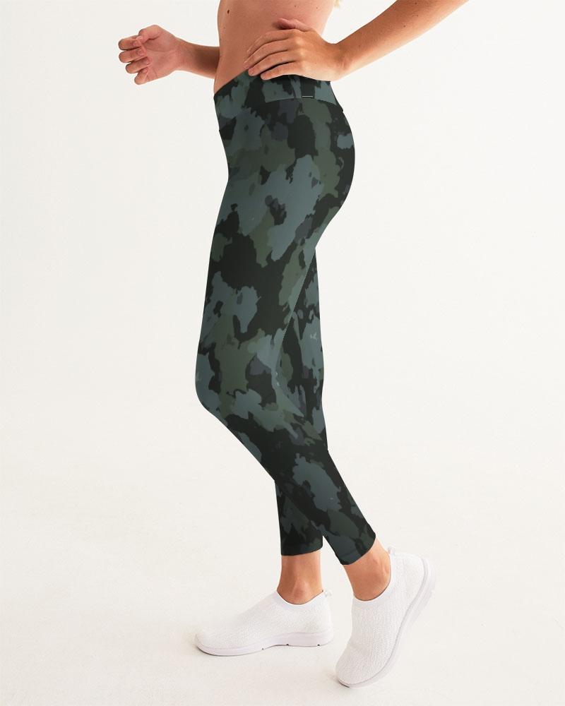 FYC - Women's Active Comfort Black Camo Sport Yoga leggings - 1 COLOR -