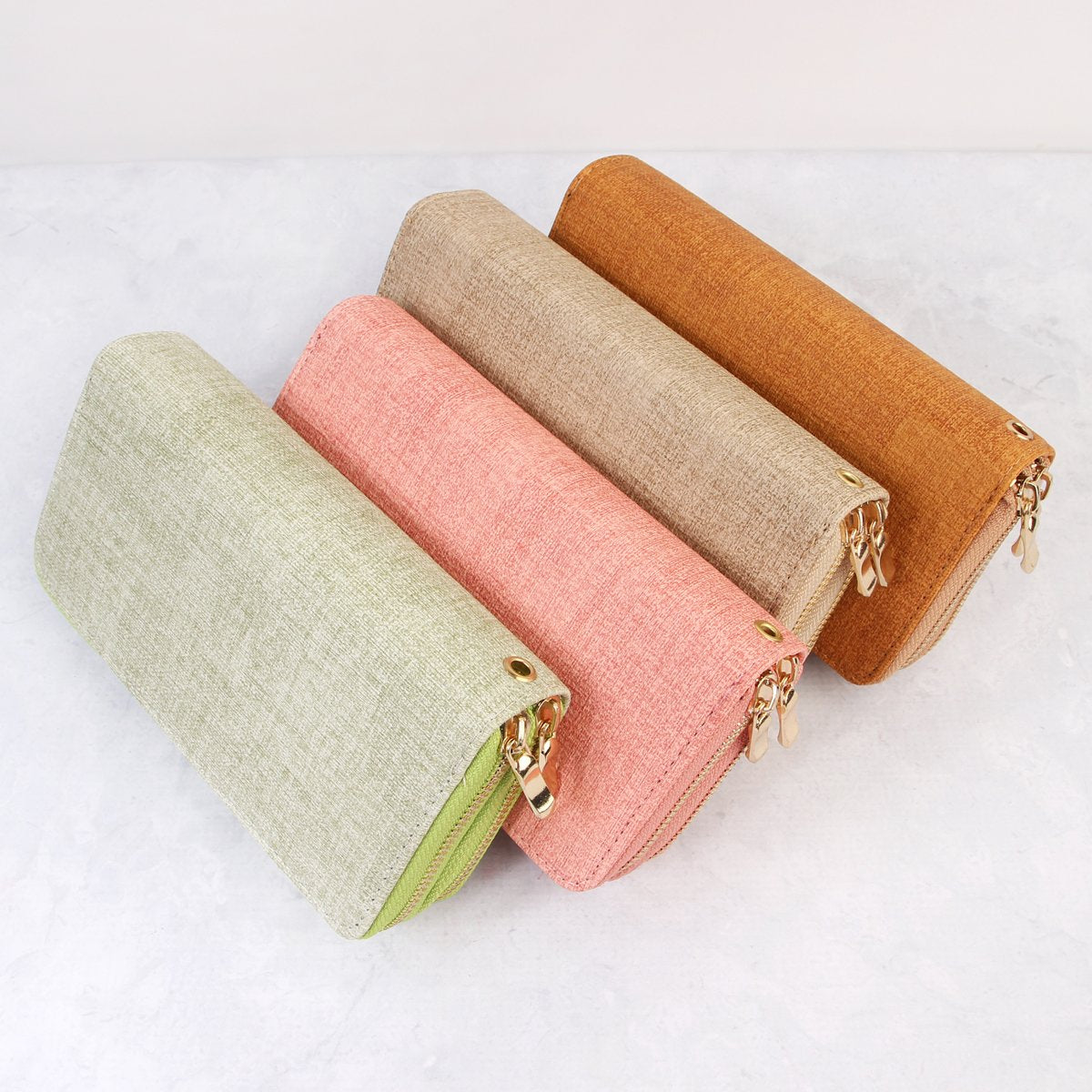 Double Zipper Fashion Wallet - 9 COLORS -