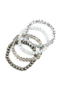 Thumbnail for Four-Line Glass Beads Stretch Bracelet - 8 COLORS -