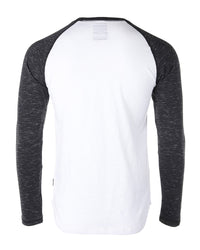 Thumbnail for Men Athletic Fit Baseball Retro Contrast Long Sleeve Raglan T-Shirt - 1 COLOR -