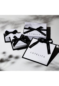 Thumbnail for LATELITA - Feathered Leaf Statement Drop Earrings Rosegold -