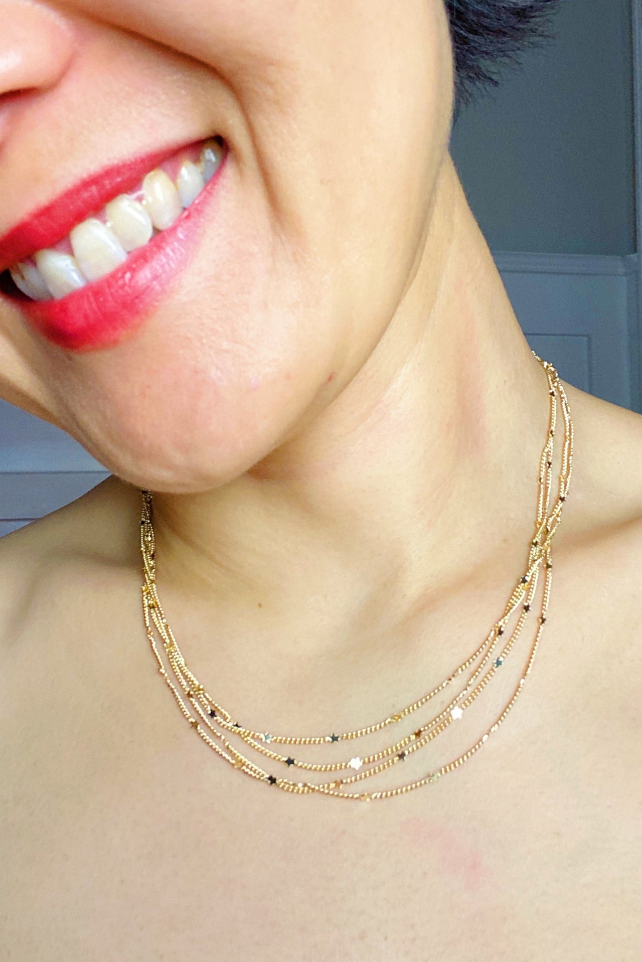 Show Me the Ways Necklace, Gold finish -