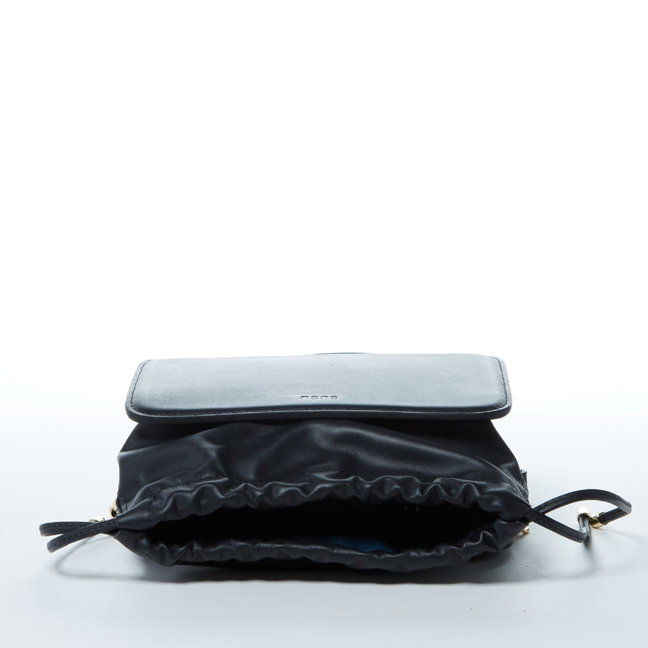 Patricia Black Leather Purse Drawstring -