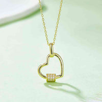 Thumbnail for Moissanite 925 Sterling Silver Heart Shape Necklace