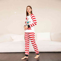 Thumbnail for WOMEN MERRY CHRISTMAS Graphic Top and Striped Pants Set - T -