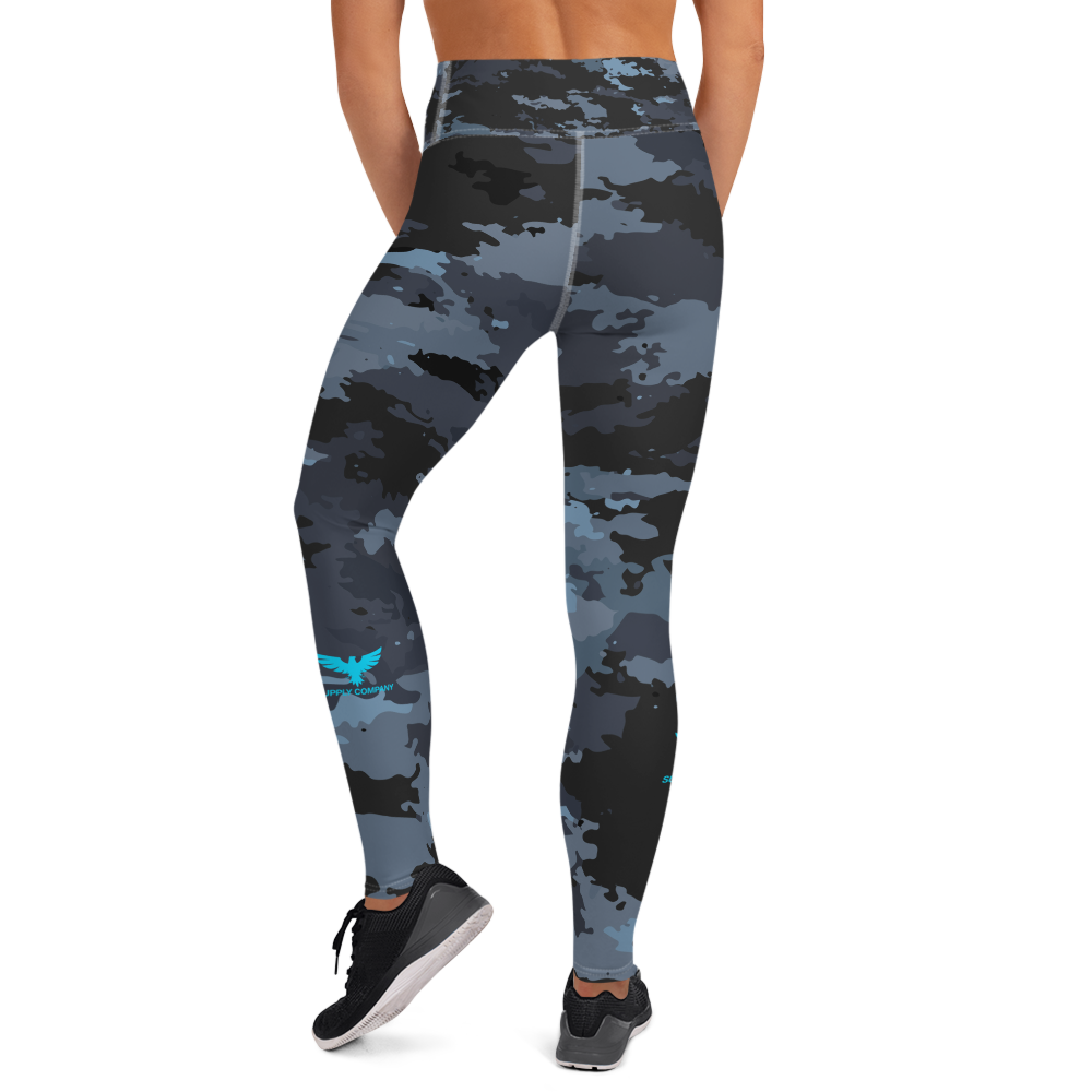 FYC - Women's All Day Comfort Yoga Coast Camo Full Length Leggings - 1 CAMO COLOR -