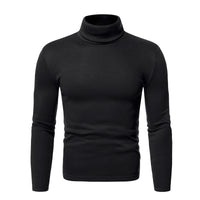 Thumbnail for Men's fleece pullover turtleneck knitted top - K - 6 COLORS -