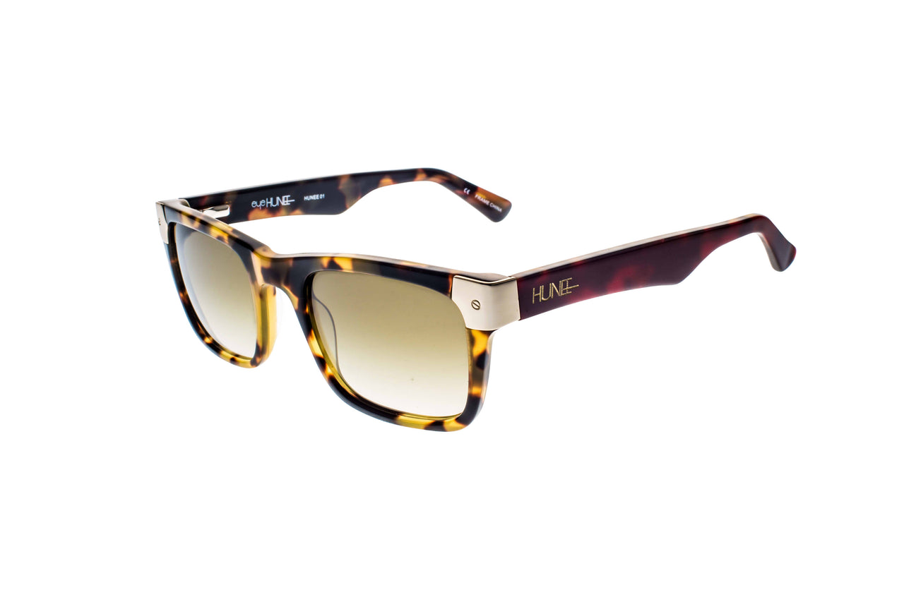 EYE HUNEE - Shiny Tokyo Tortoise With Gold Tone Metal Wayfarers - 1 COLOR -