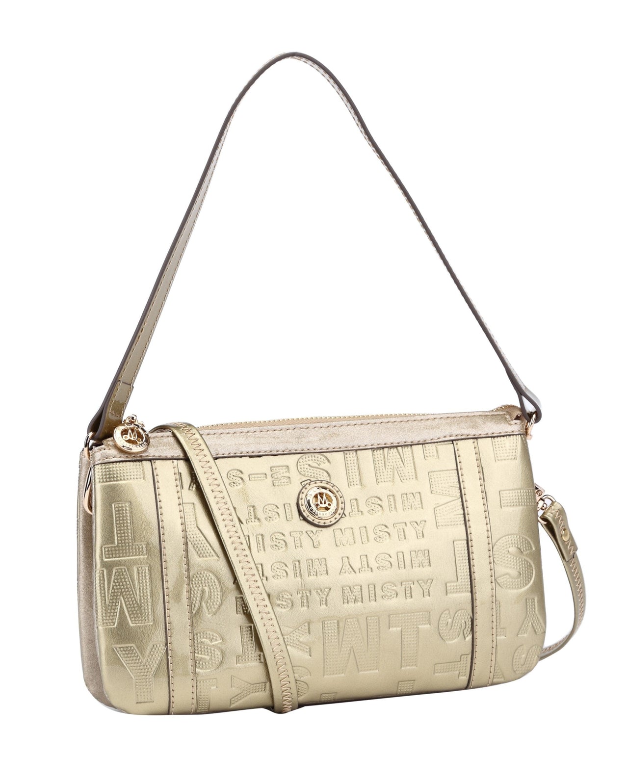 BRANGIO ITALY - Misty Metallic Shine Leather Crossbody - Made in Italy - 3 COLORS -