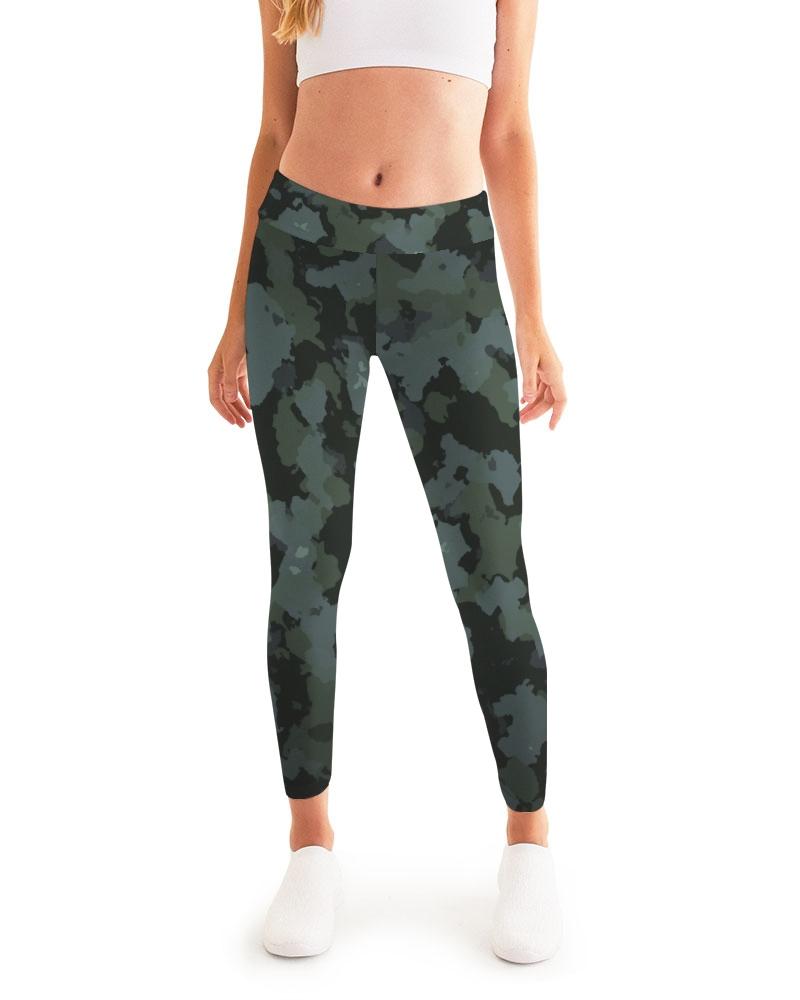 FYC - Women's Active Comfort Black Camo Sport Yoga leggings - 1 COLOR -