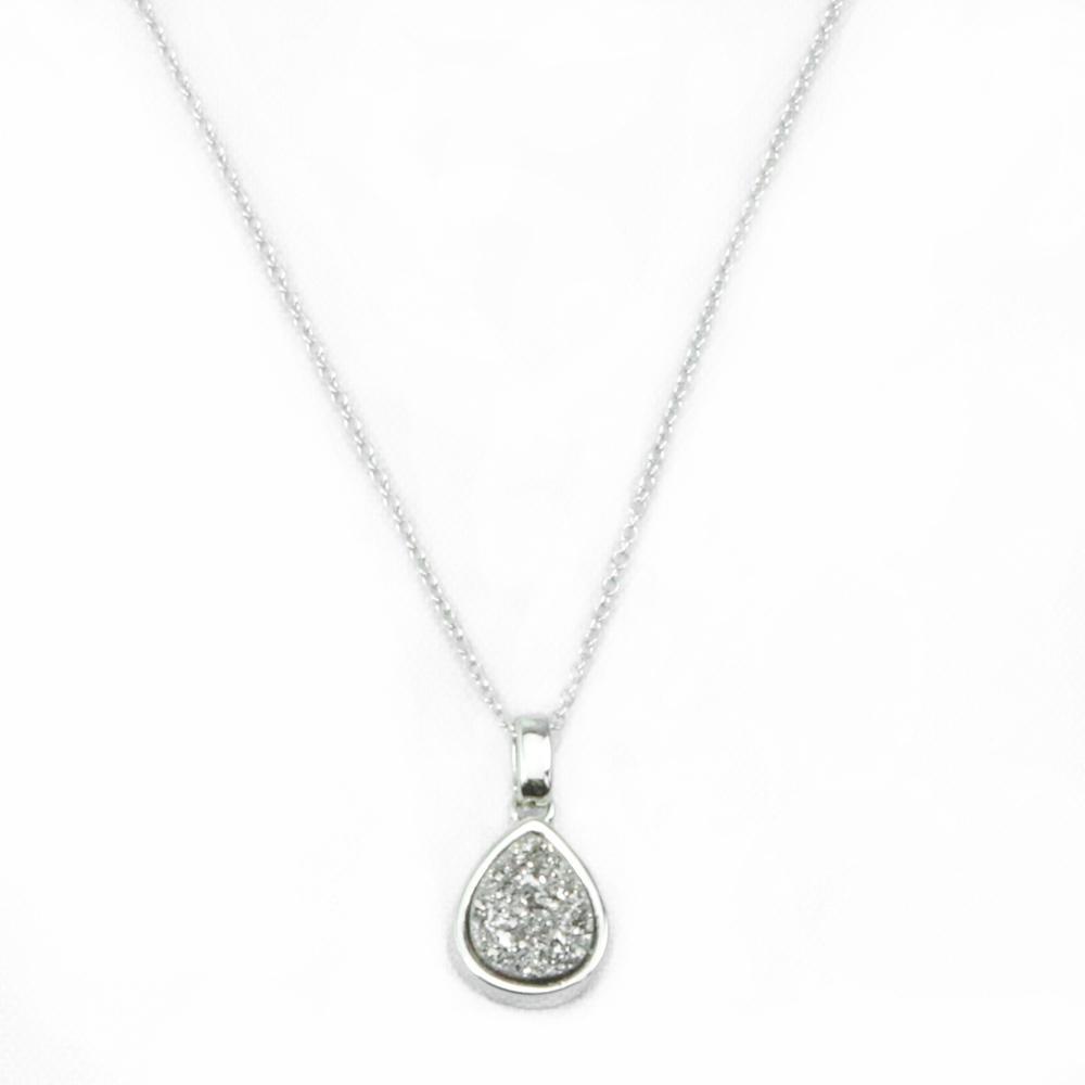 Christy Jean - Emma Teardrop Pendant in Silver -