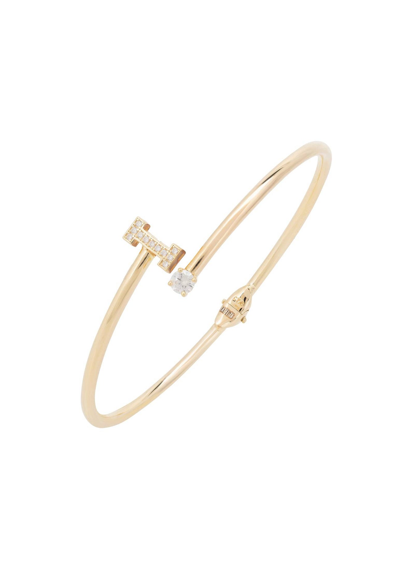 Initial Bangle Gold I -