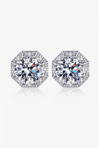 Thumbnail for 2 Carat Moissanite 925 Sterling Silver Stud Earrings