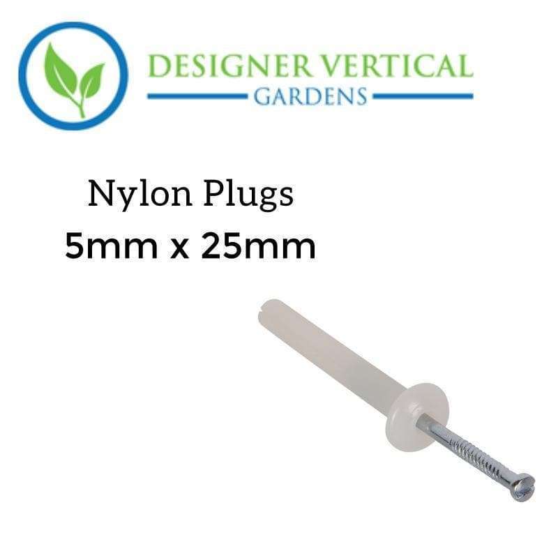 5mm X 25mm Nylon Plug (Masonry Surfaces) -