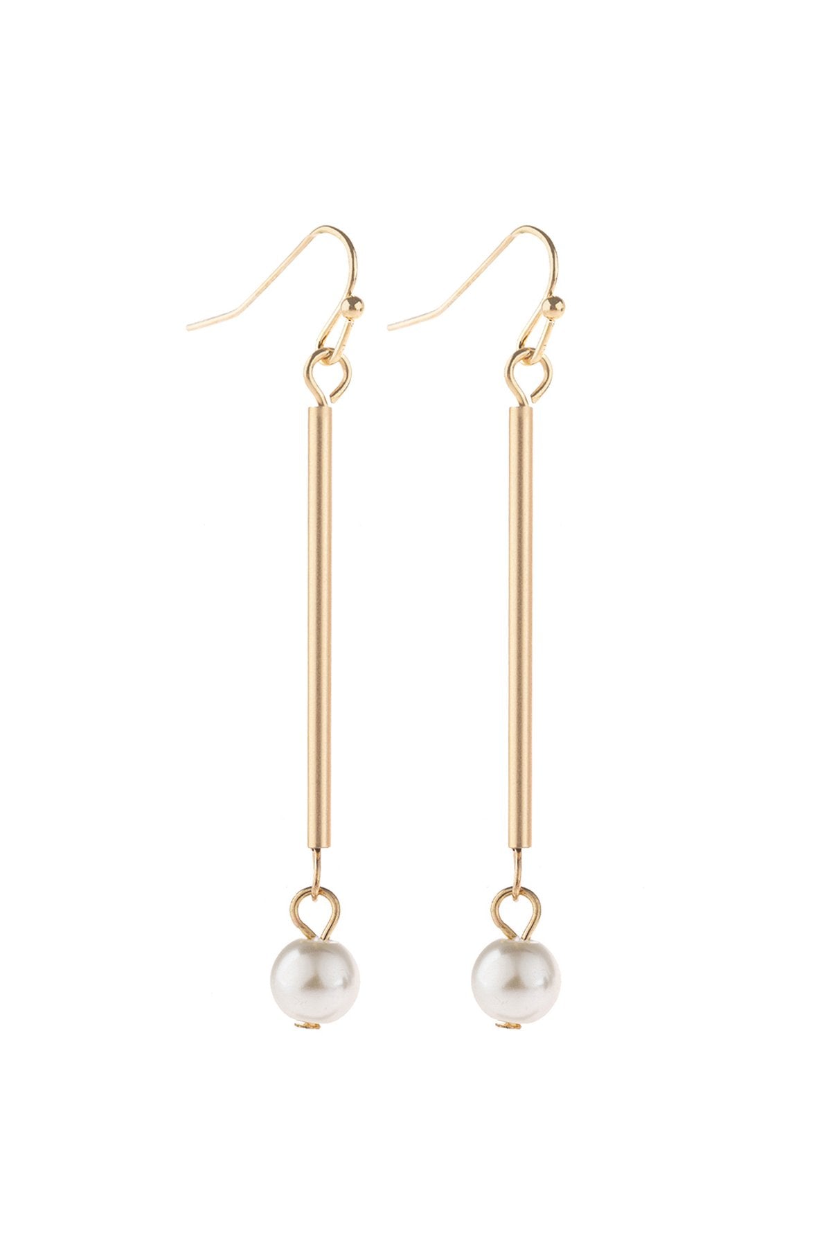 Dangle Pearl Earrings - 2 FINISHES -