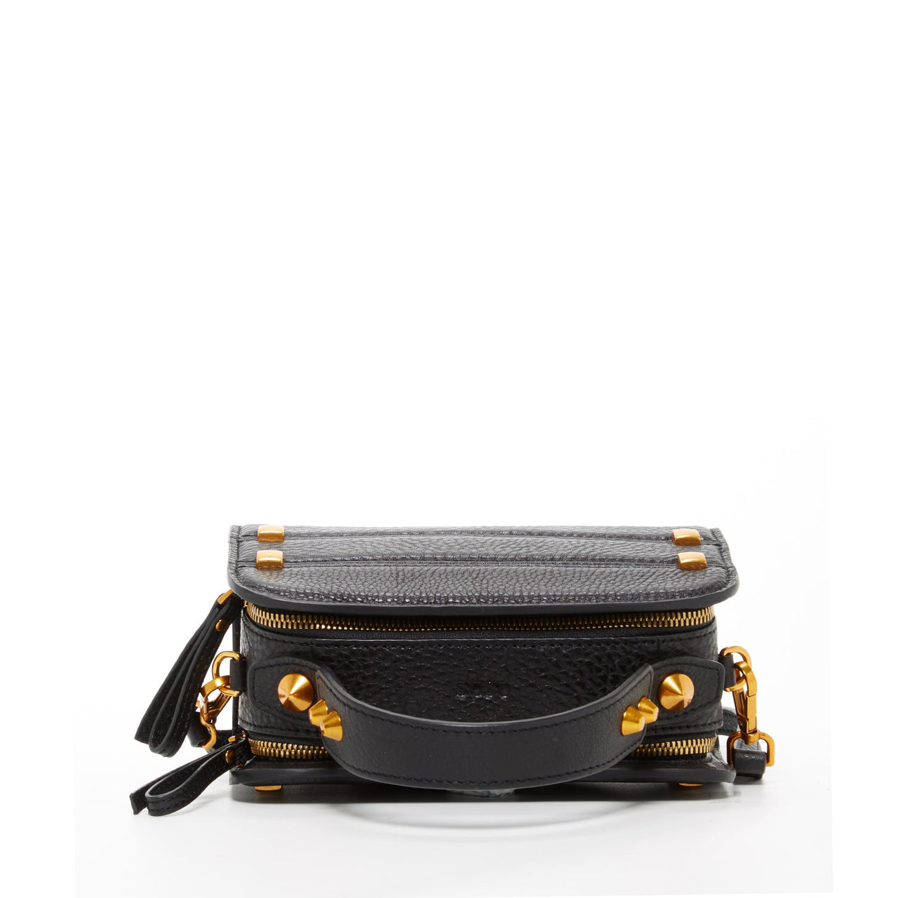 Black Leather Crossbody Bag -