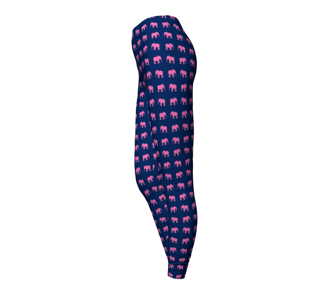 Summer Ties - Pink Elephant Leggings - 1 COLOR -