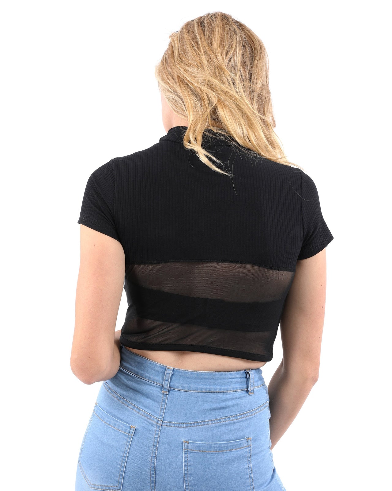 Savoy - Gregory Short Sleeve Ribbed Crop Top - 1 COLOR -