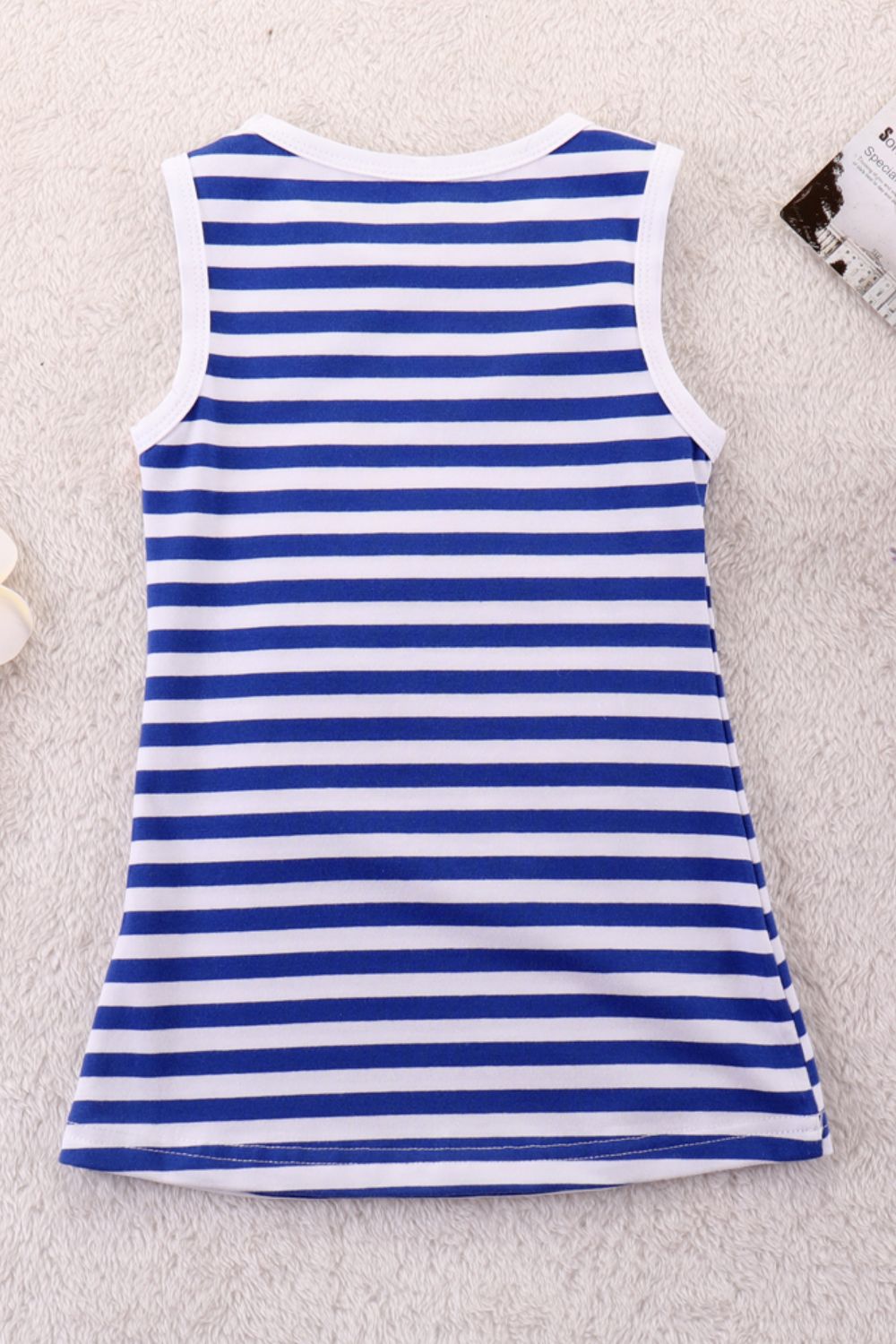 Girls Rainbow Graphic Striped Sleeveless Dress - T - 5 SIZES - 2 RAINBOW DIRECTIONS -