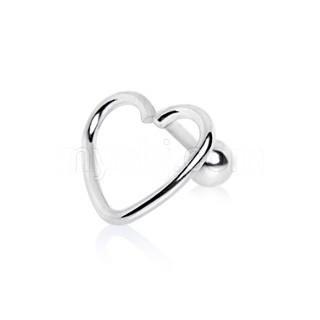 316L Stainless Steel Love Struck Heart Cartilage Earring -