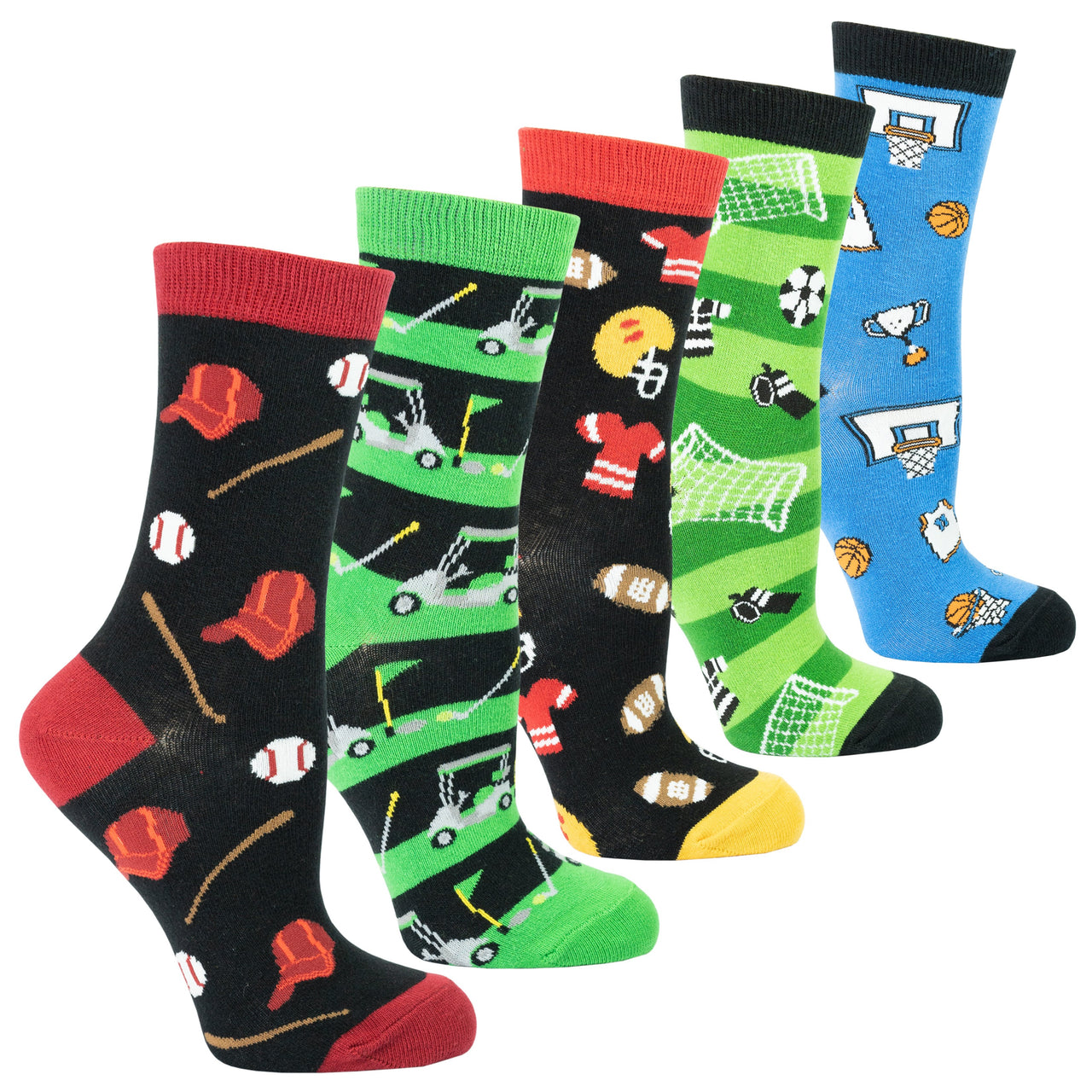 Women's Sports Socks Set - 5 PACK -