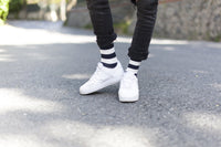 Thumbnail for Men's Navy-White Stripes Socks - 1 COLOR -