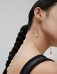 Thumbnail for Elegant Long Pearl Drop Earrings