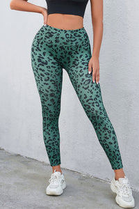 Thumbnail for Leopard Print Wide Waistband Leggings - T - 3 COLORS -