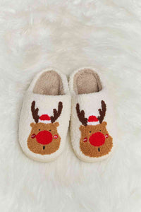 Thumbnail for Melody Rudolph Print Plush Slide Slippers - T - 2 COLORS -