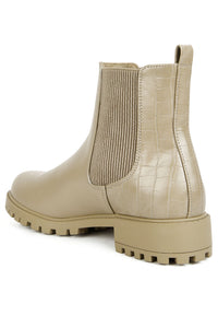 Thumbnail for London Rag - Stella Croc Back Chelsea Boots - 3 COLORS -