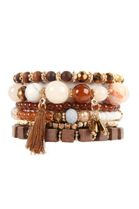 Thumbnail for Riah Fashion - Charm Stack Bracelet - 4 COLORS -