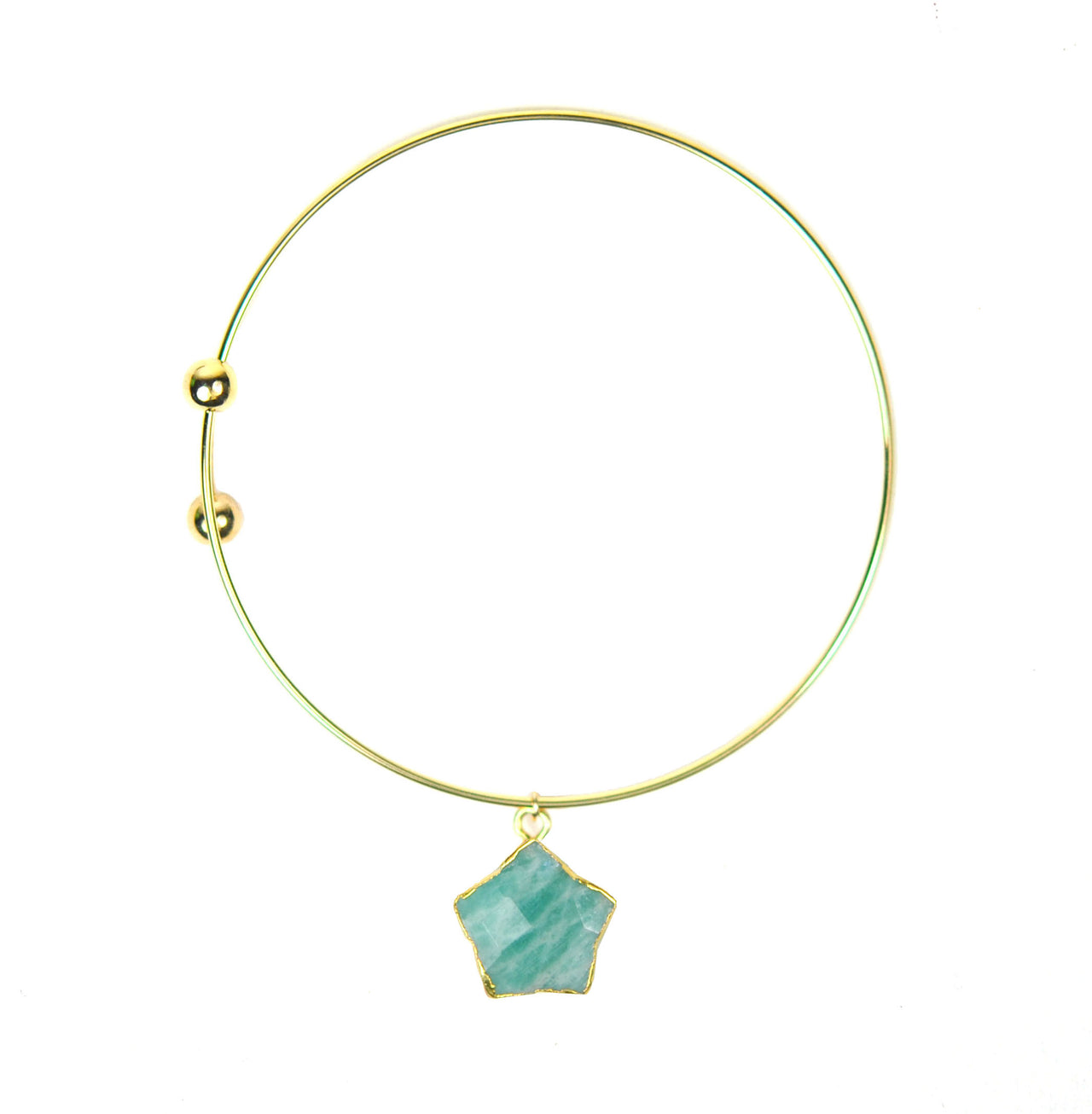 Gena Myint - Amazonite Star Adjustable Bangle Bracelet -