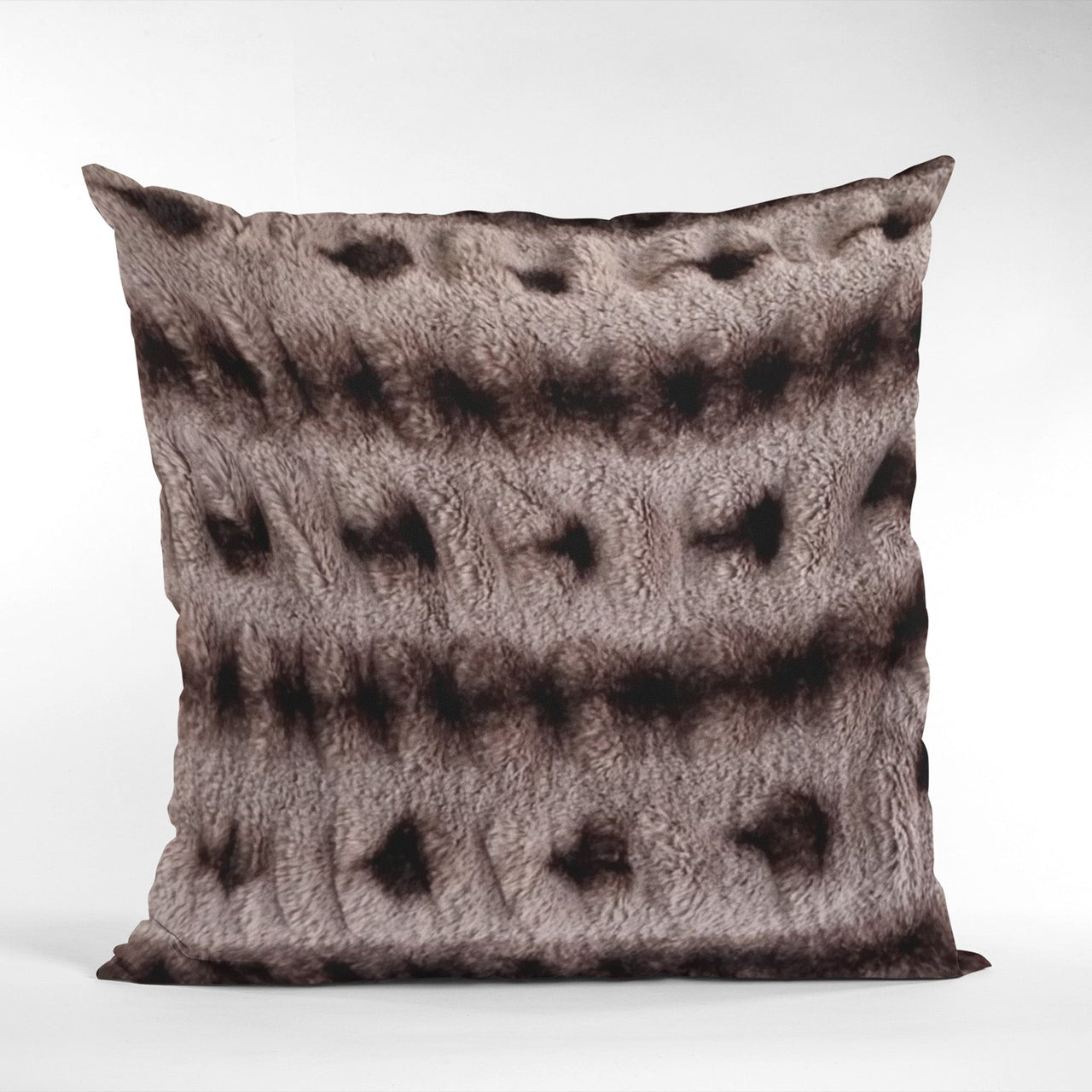 Plutus Brown Fluffy Bunni Animal Faux Fur Luxury Throw Pillow - 10 SIZES -