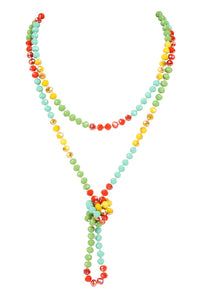 Thumbnail for Riah Fashion - Multi Tone Glass Beads Necklace - 14 COLORS -