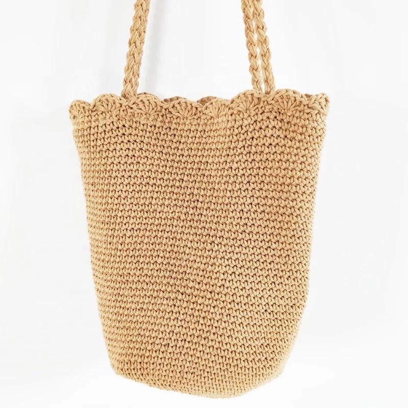 Knitted Scalloped Edge Tote -