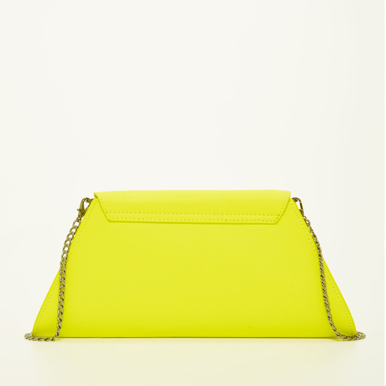 Angelica Electric Yellow Leather Clutch Purse -