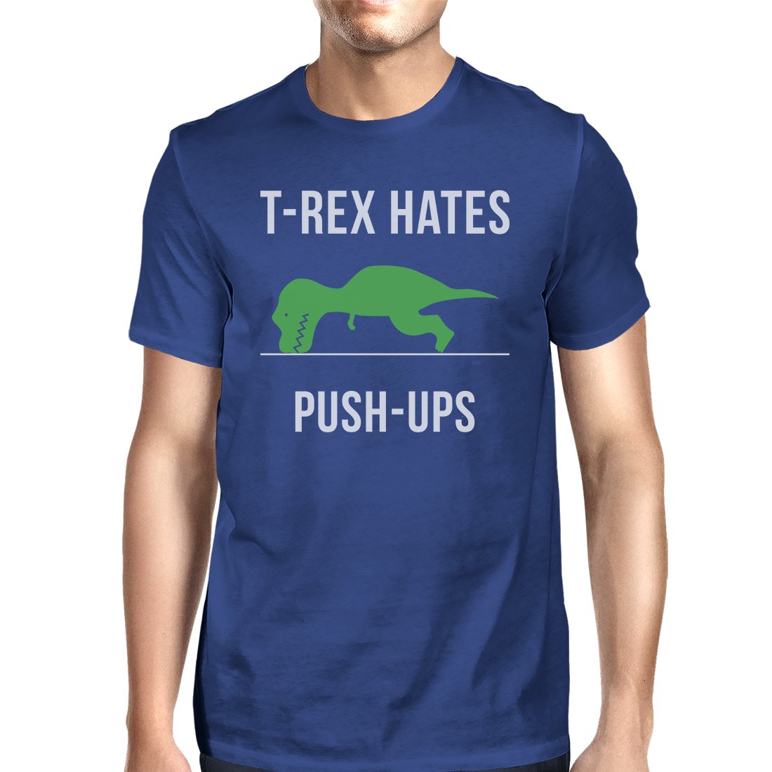 T-Rex Push Ups Mens Funny Workout Shirts Lightweight Cotton T-Shirt - 8 COLORS -