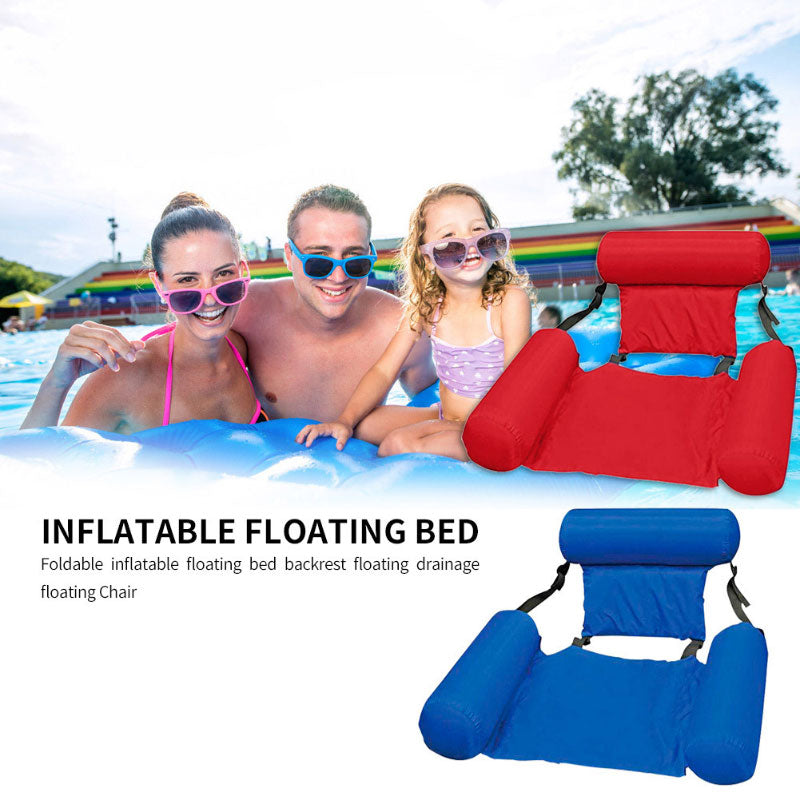 Summer Inflatable Water Hammock / Chair / Lounger - Air Mattresses - Bed Beach Water Sports Lounger Chair - [5-9 DAY DELIVERY] - PVC - 6 COLORS -